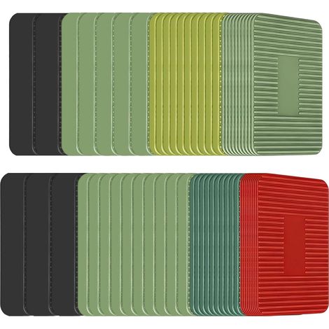 60 Pieces Plastic Spacer Set Window Wedge 1.5/2/3/5/10/15/20 mm, PP Glazing Blocks 40 x 60 mm, Non-Slip Wedges Carpentry Tiles, for Doors, Windows, Terraces (1/5)