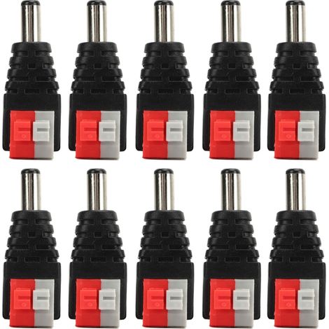 10 pièces Connecteur mâle BNC Câble coaxial Borne de caméra de surveillance CCTV Adaptateur RCA Fiche AV,DUBUNS (1/5)