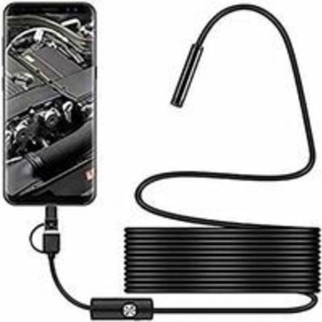Caméra d'inspection de serpent USB, endoscope USB C étanche 2.0 MP IP67, caméra de type C avec 6 lumières LED réglables (1/5)