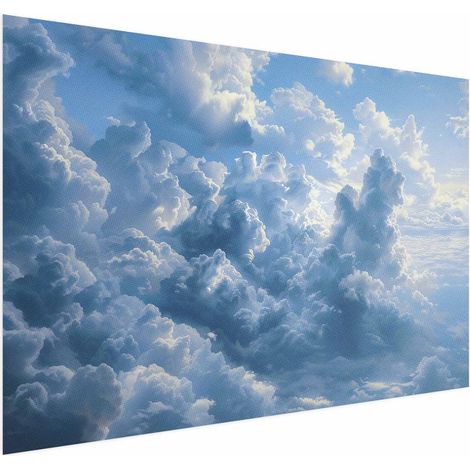 Poster – Ozean in der Luft: Wogende Wolken spiegeln das Morgenlicht wider (1/4)