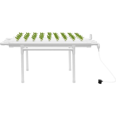 HAUTOUR Kit de culture hydroponique 1 couche 36 trous - Kit de culture hydroponique - Pour plantes, légumes, herbes - Système hydroponique sans terre - 4 tubes (1/5)