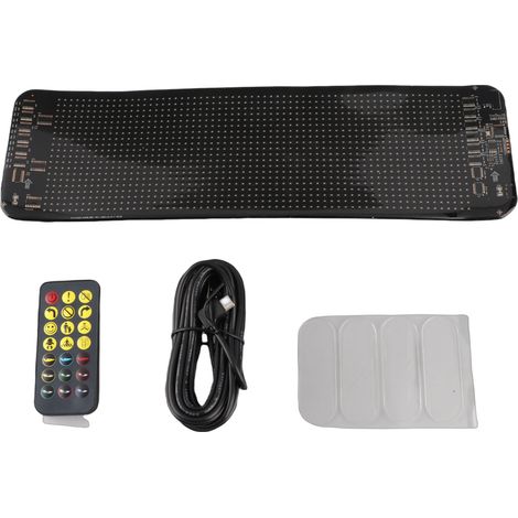Panneau LED Programmable pour voiture, matrice de 64x20 points, 13,7x4 pouces, défilement Ultra lumineux, Flexible, numérique, application Mobile, télécommande