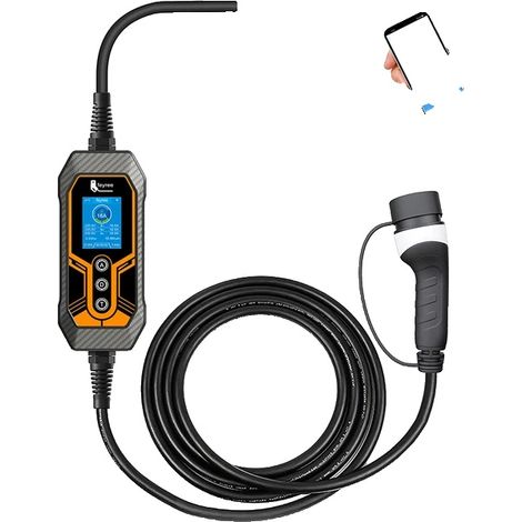 Chargeur Portable, Contrôle par Application Intelligente, Chargement Programmé, 11KW 5m Pas d'adaptateur, Type2 (1/2)