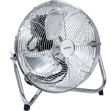 Oypla Electrical 12" Inch Chrome 3 Speed Floor Standing Gym Fan Hydroponic (1/5)