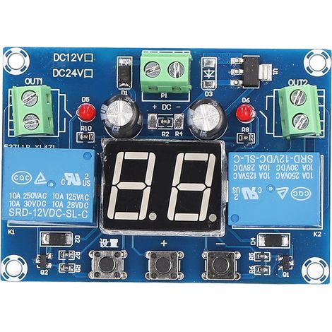 Minuterie Relais Numérique 0‑99s, 2 Canaux, Affichage Digital, Commutateur 12V DC, Module de Contrôle (1/5)