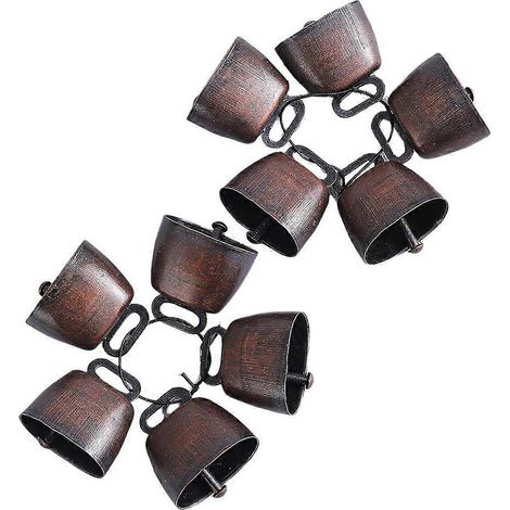 Dix cloches en cuivre pour le pâturage des bovins, des chevaux et des moutons de grosses cloches en bronze pour le bétail de petites cloches en laiton. (1/5)