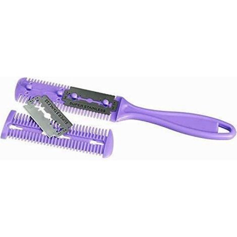 Peigne À Lame De Rasoir - Pour Coupe Cheveux Courts - Usage Domestique - 1 Pièce Peigne + 2 Lames Supplémentaires (1/3)