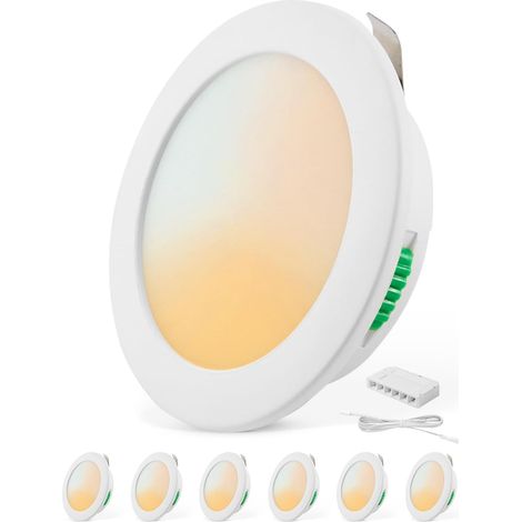 Spot AC/DC 12V LED Camping Car Salle de Bain, 4W Slim Spots Encastrables, Trou 55mm 58mm 60mm, Blanc Chaud/Neutre/Froid, IP44 Etanche Èclairage pour Bateau Camion Caravane, Lot de 6 (1/5)