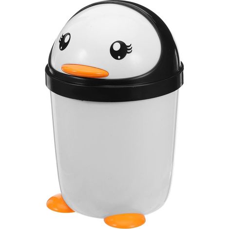 Poubelle à Couvercle basculant pour Bureau et Voiture Poubelle en Plastique avec Base Stable Design créatif pour Bureau et Chambre d'enfant (1/5)