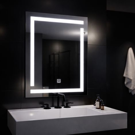 Miroir LED salle de bain Giga 60x80cm 14W Touch Lumiere 6000K (1/5)