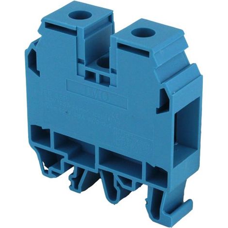 Bloc de jonction 50mm² – Borne bleue 115A – Connexion à vis – Montage sur rail DIN pour tableaux électriques – IMO