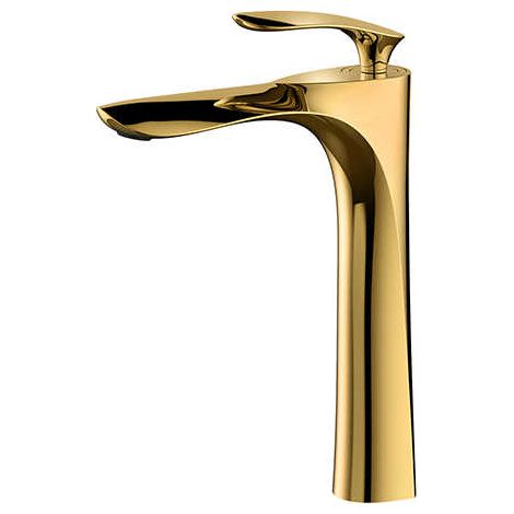 Basin Faucets Single Lever Sink Mixer Tap Bathroom Faucet High Gold Body with 60cm Connection Hose X2 (1/5)