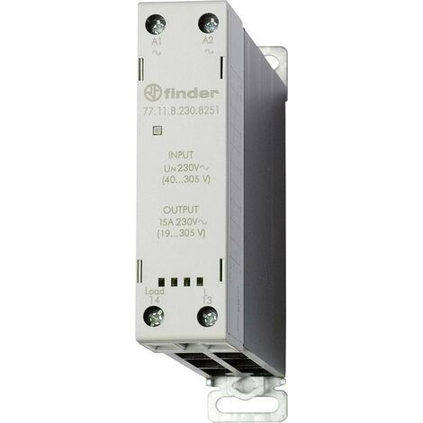 Relais statique Finder 77, 15 A, Rail DIN, 230 V c.a., 305 V c.a. ( Prix pour 1 ) (1/5)