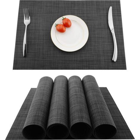 Lot de 4 sets de table antidérapants et lavables, résistants à l'usure - Lot de 4 sets de table antidérapants et lavables, résistants à l'usure (1/5)