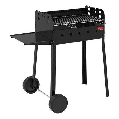 Ferraboli Barbecue ISEO 58x37cm verchromten grillrost mit zwei Rädern und regal