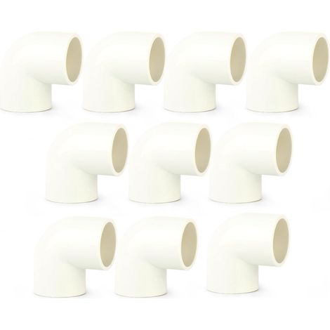 20pièces PVC Nettoyage Bouchon 20mm BSP Mâle, Adaptateur de capuchon d'extrémité, Fermeture bouchon raccordement tuyauterie pour la maison ou l'industrie, Ligne d'eau plomberie 90 Degree Elbow (1/5)