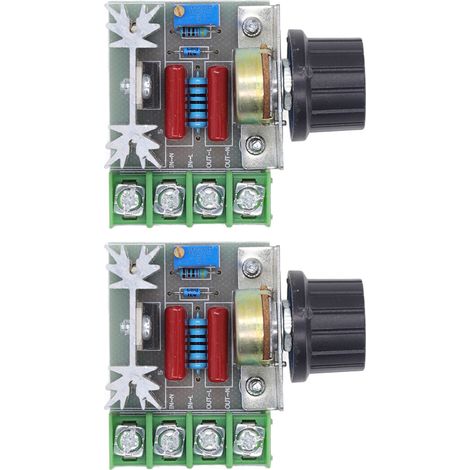 régulateurs de tension SCR 2000 W 220 V CA, module de contrôle de vitesse de moteur réglable avec potentiomètre à bouton (1/5)
