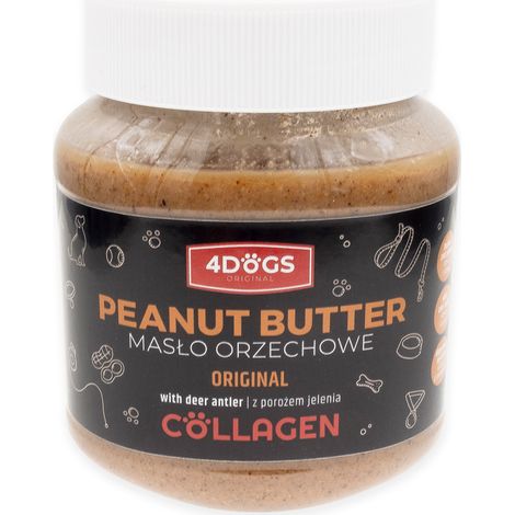 Mantequilla de cacahuete con astas de ciervo 330g 4DOGS (1/5)