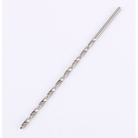 Jeffergarden Foret hélicoïdal extra long en acier rapide de 4 mm, foret hélicoïdal à tige droite de 200 mm