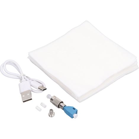 Kit d'outils pour fibre optique avec wattmètre optique, adaptateur FC LC, cliveuse de fibre optique, pince à 3 mors, outil de terminaison et épissure à froid (1/5)