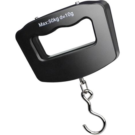 Pèse-bagage électronique - Pèse-bagage de voyage numérique - Balance de voyage de 110 lb/50 kg avec écran LCD rétroéclairé - Balance numérique pour poissons - Pèse-bagage