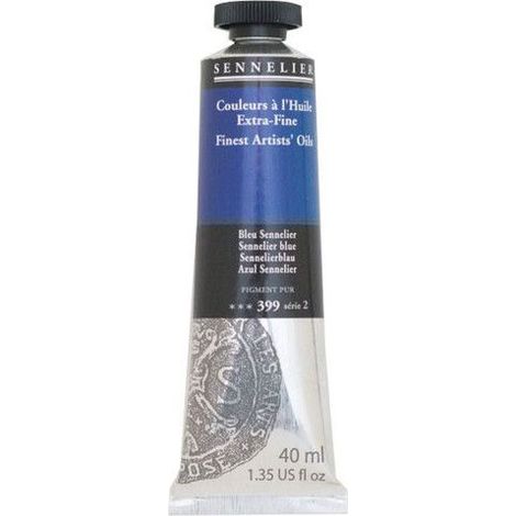 Couleurs à l'huile - Sennelier - Bleu - 40ml - Pigments naturels - Finition satinée brillante