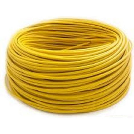 Fil électrique souple HO5/7-VK 0,5-0,75-1-1,5-2,5 mm² 5-10-15-20 m 12 Couleurs  Section: 1 mm² - Couleur: Jaune - Longueur: 10 Mètres