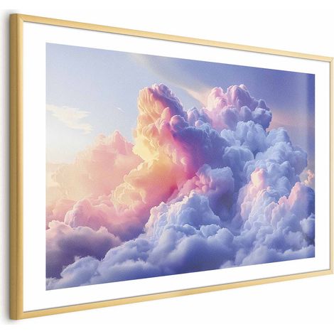 Poster – Wolken wie gemalt: Künstlerische Pinselstriche der Morgendämmerung malen den Himmel (1/4)