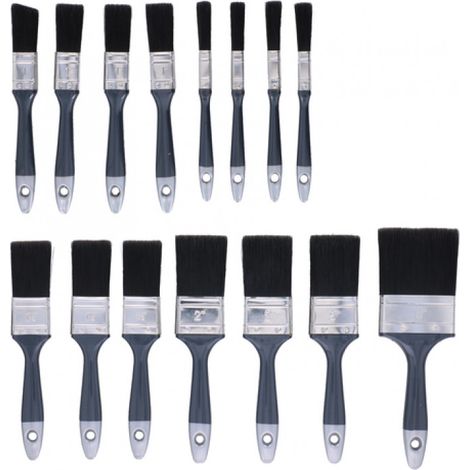 Pinsel Set 15-teilig Flachpinsel Rundpinsel (1/2)