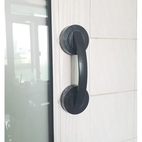 ventouse verre miroir poignée, de porte réfrigérateur tiroir salle de bain ventouse, baignoire douche poignée cuisine tiroir armoire poignée ventouse (noir) (1/5)