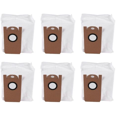 Lot de 6 sacs �� poussi��re de rechange pour aspirateur robot Amarey A90 �� vidage automatique