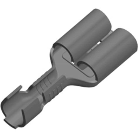 Vogt Verbindungstechnik 3835.95 Cosse clip Largeur d'accouplement: 6.30 mm Épaisseur de contact: 0.80 mm 180 ° non isolé nickel 500 pc(s) Q025793