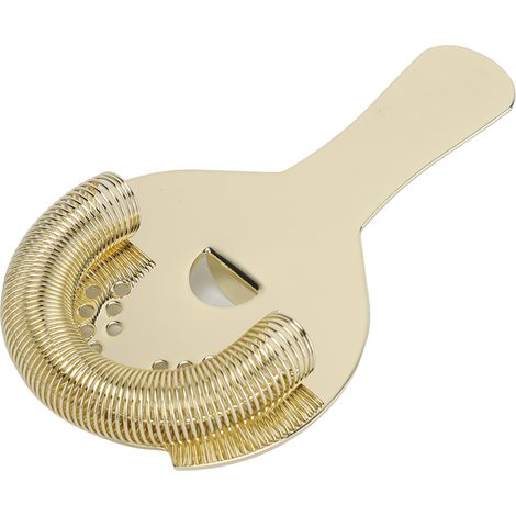 Professionelles Cocktailsieb aus goldfarbenem Edelstahl, tragbarer, rostfreier Feinfilter für Hausbars und Partys (1/5)