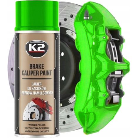 Pintura para pinzas de freno K2, 400 ml, color verde.