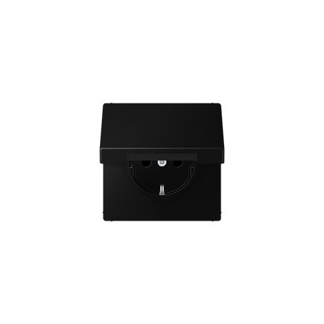 Jung Presa SCHUKO®, 16 A 250 V , coperchio a cerniera, termoplastico verniciato, serie LS, nero grafite opaco LS 1520 BFKL SWM