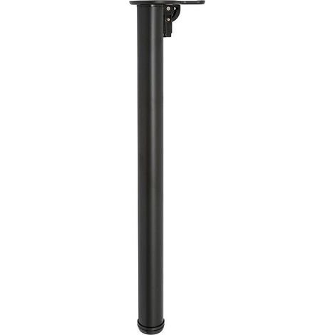HERRAJES ALK pata mesa plegable ø50 h710 negro r9005 mesa fija (1/2)