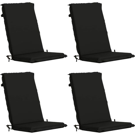 Hochlehner-Auflage GEMERT 4 stk. 100 % Polyester Schwarz vidaXL (1/5)