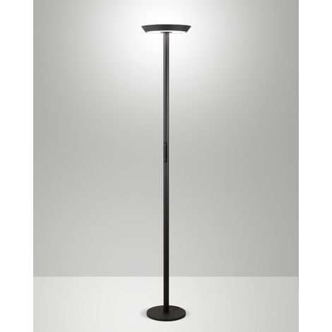 Lampada da terra Fizz a LED 50W integrato, struttura in alluminio e metacrilato, CCT regolabile 2700K-4000K, Antracite - Fizz