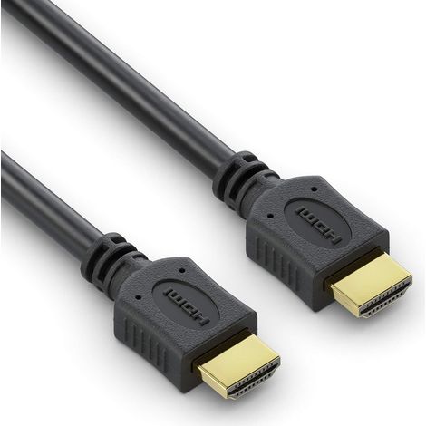 câble HDMI High Speed avec Ethernet, Ultra-HD, connecteur plaqué or, 4K, noir, 1.50m (1/5)