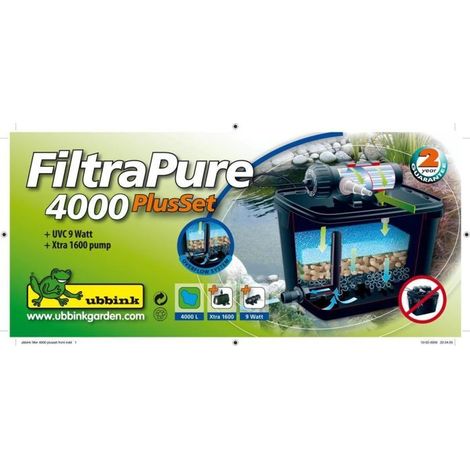 Juego de filtros para estanque Ubbink FiltraPure 4000 Plus 26 L 1355971 401418