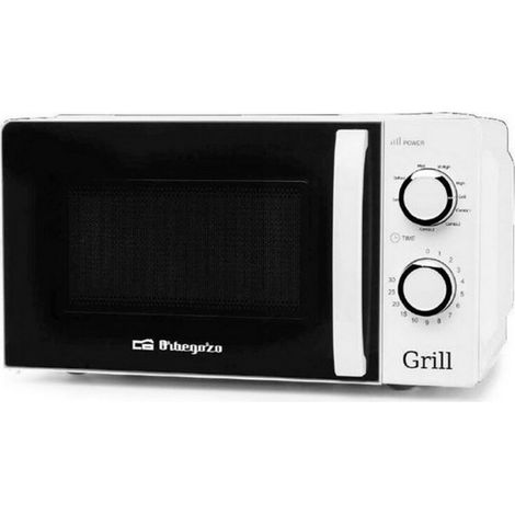 Orbegozo MIG 2130, Microonde, capacità 20 litri, 900 W, 3 funzioni combinate, inclusa griglia per funzione grill, timer, segnale di fine cottura, colore bianco (1/5)