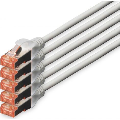 Digitus DK-1644-150-5 Patchkabel RJ45-Stecker, Cat6, S/FTP, 15m, grau