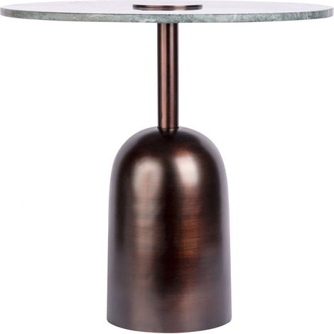 Table d'appoint Harry 125 - Laiton et vert marbré (1/3)