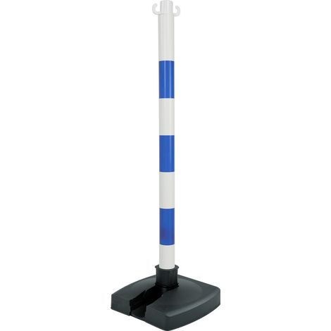 Poteau PVC Bleu/Blanc BI-POSE sur socle lesté 4kg - 2000468 (1/5)