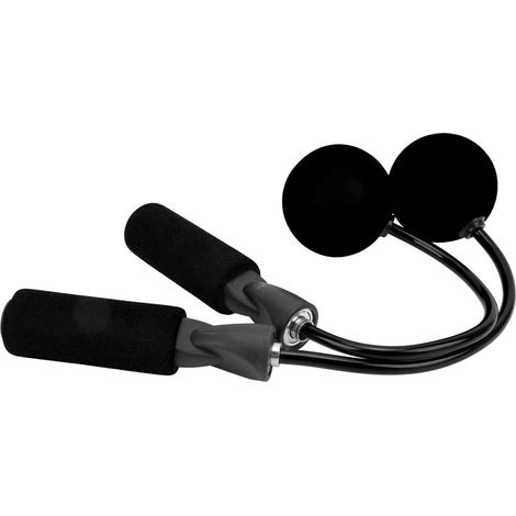Corde à sauter sans fil pour le fitness, l'entraînement sportif et la combustion des graisses, pour hommes, femmes et enfants (noire) (1/5)