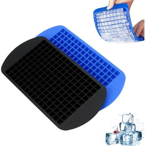 2pcs Mini Food Grade Silicone Ice Cube TraysIce Cubes 160 Grids Ice Cube Trays, for Kitchen,Bars,Parties,Whisky,Cocktail