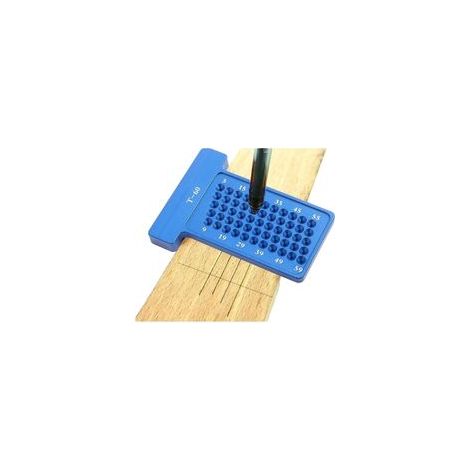 (Bleu)T60 Scriber de Type T en Alliage D'aluminium, Règle de Mesure en T de Règle de Marquage de Précision, Outil de Mesure de Règle en T, Règle de Travail du Bois (1/5)