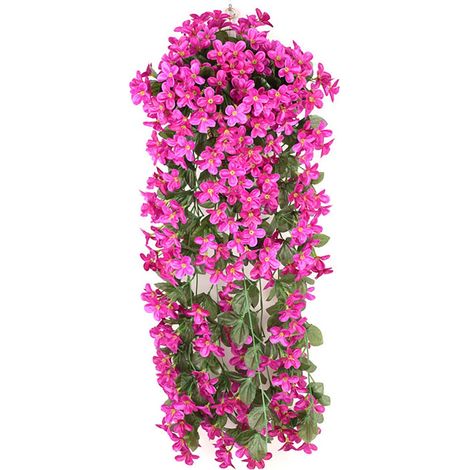 Plante Suspendue Artificielle - Lierre Violet Faux Fleurs pour Extérieur Jardin Mariage Décoration de Paniers Suspension Guirlande 85 cm - Lot de 2 (1/5)