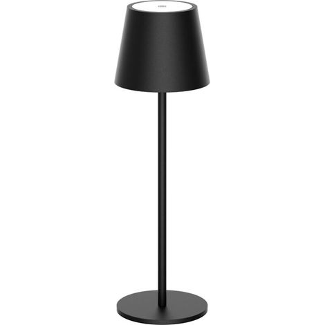 Lampe de table LED sans fil avec Touch, variateur d'intensité par paliers, lampe de lecture, camping, lampe d'extérieur, 38x11 cm,Noir (1/4)