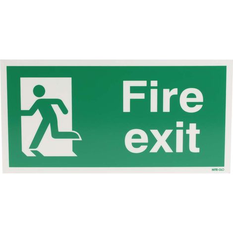 Panneau issue de secours RS PRO "Fire Exit", PVC ( Prix pour 1 )